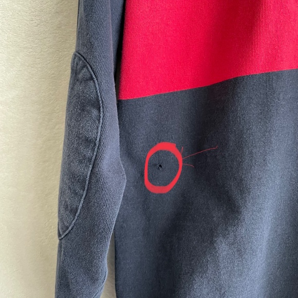 VINTAGE Polo Ralph Lauren Sport Rugby Shirt Striped w/Elbow Patches. - Picture 4 of 8